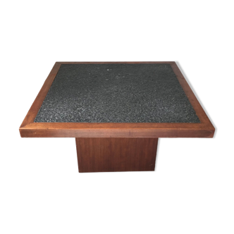 Square granite coffee table, circa 1980