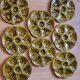 8 oyster plates barbotine Gien green color