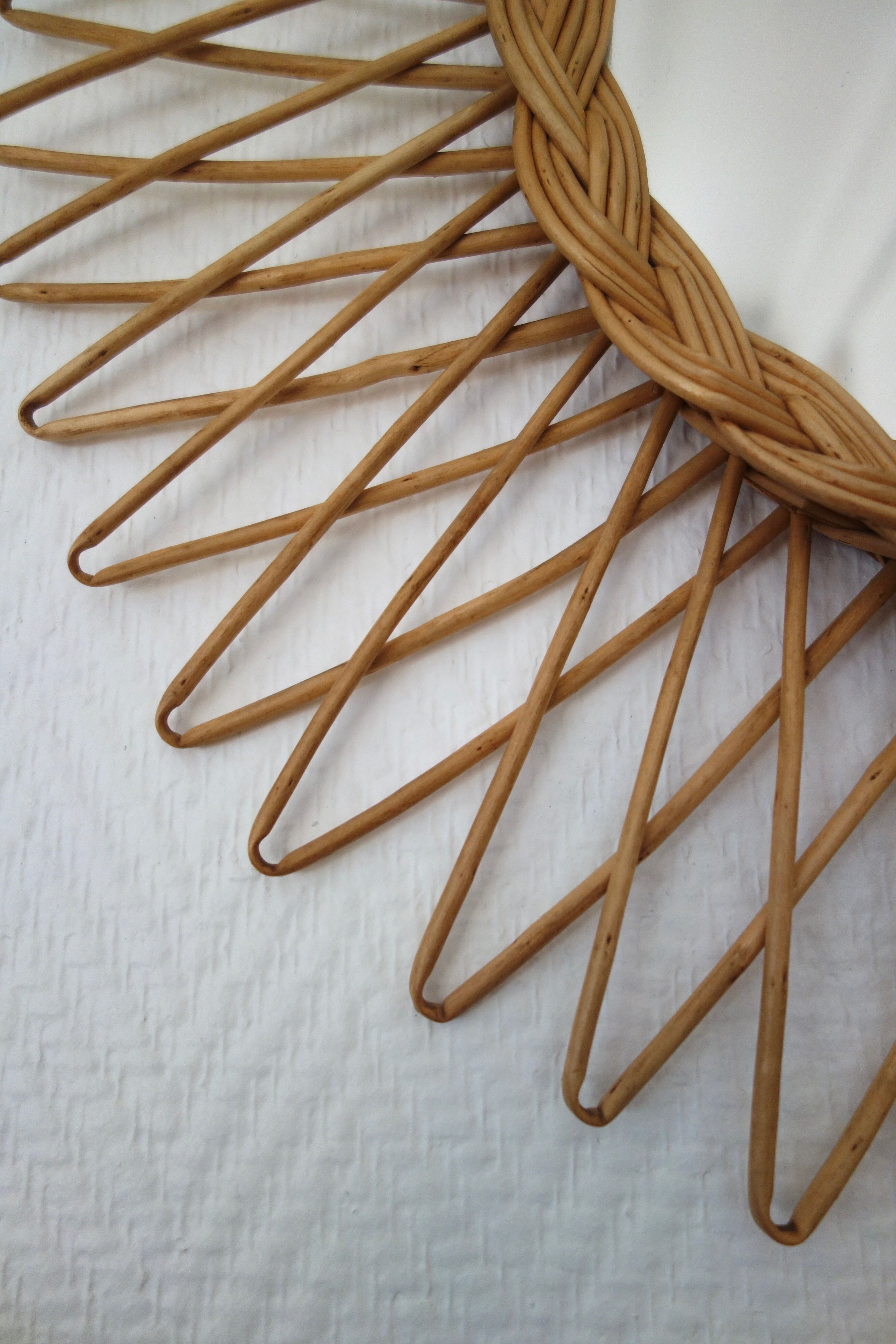 Rattan sun mirror 60s diameter 50cm