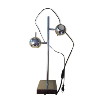Lampe pivotante Seylumiere à deux lumières modèle hary en métal chromé h: 52 cm