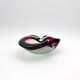 Flavio Poli Seguso Sommerso Green Magenta Ashtray 17.5cm 962g