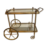 Chariot roulant vintage doré