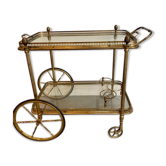 Vintage golden rolling trolley