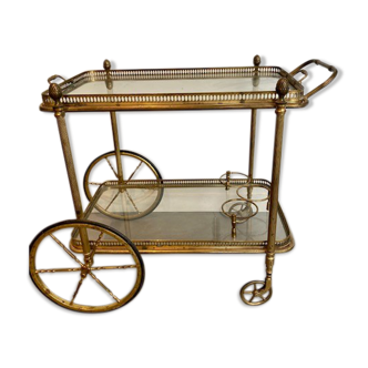 Chariot roulant vintage doré