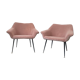 Two velvet midcentury chairs