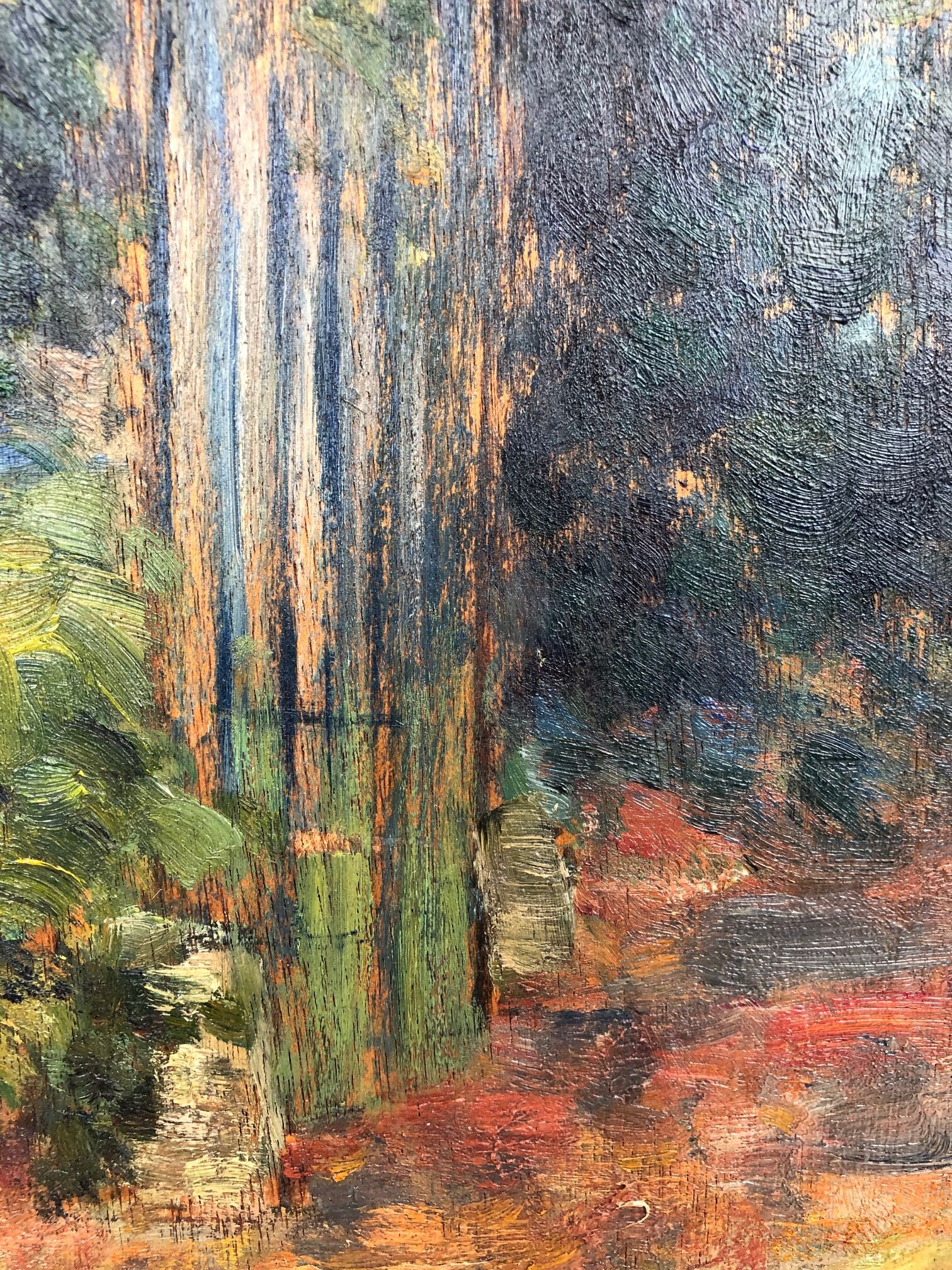 Oil on framed canvas by the painter Eugene Delaporte "Le Trianon à Versailles ", late 19th century