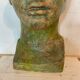 patinated hollow plaster sculpture "Bust of a goddess" XX century