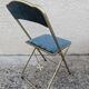 Vintage folding chair Mid-Century style Opera gold metal velvet