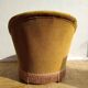 Fauteuil crapaud en velours doré