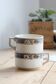 Ivory iron earth chocolate cup - Polychrome frieze decoration