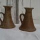 Pair of candlesticks in stoneware vintage 70