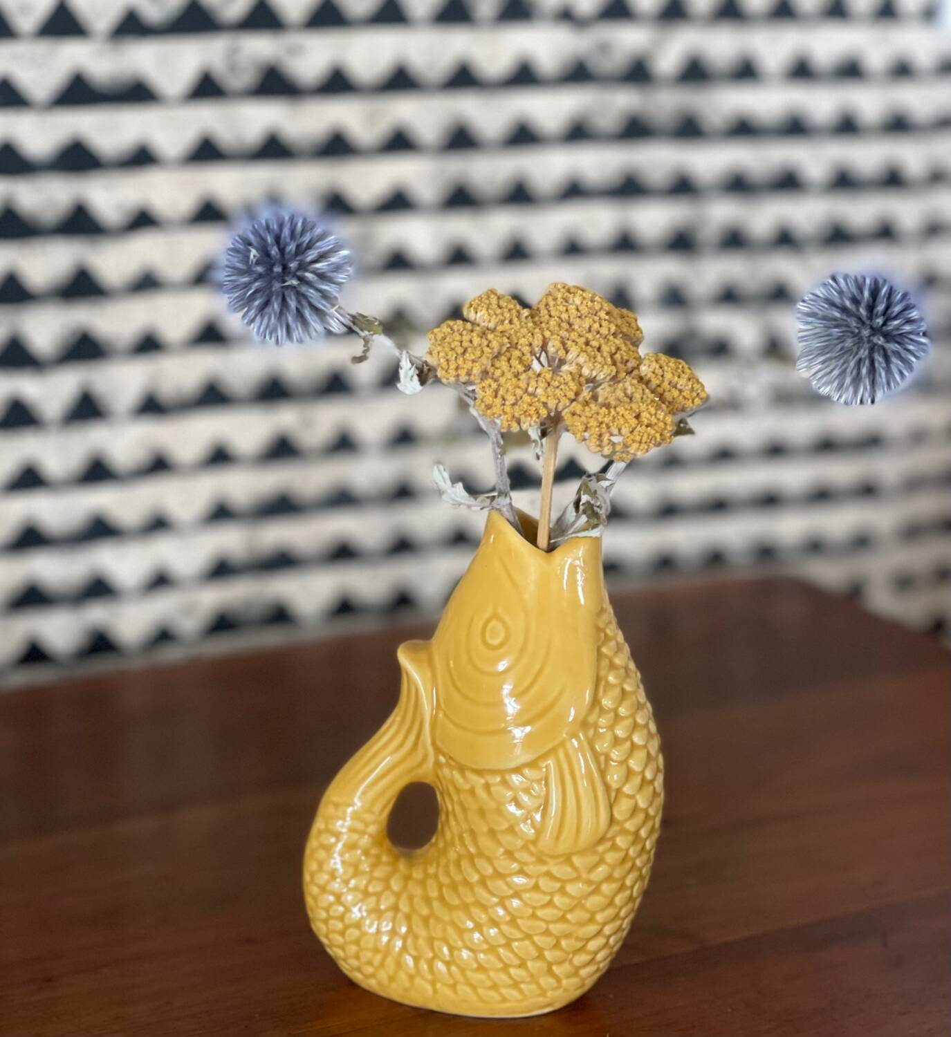 Saffron ceramic vase