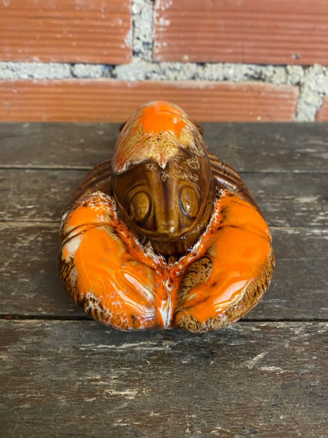 Vintage Polychrome Ceramic Lobster from VALLAURIS, France #D856