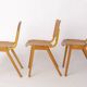 Set of 6 Wilkhahn Stackable Chairs – Beech Wood – Germany 1970s – Vintage