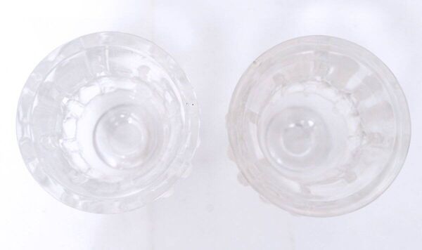 Paire de vases lalique - modèle dampierre - cristal moulé satiné - époque: xxème siècle