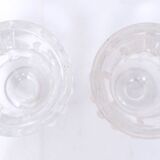 Pair of Lalique vases - dampierre model - satin molded crystal - period: 20th century