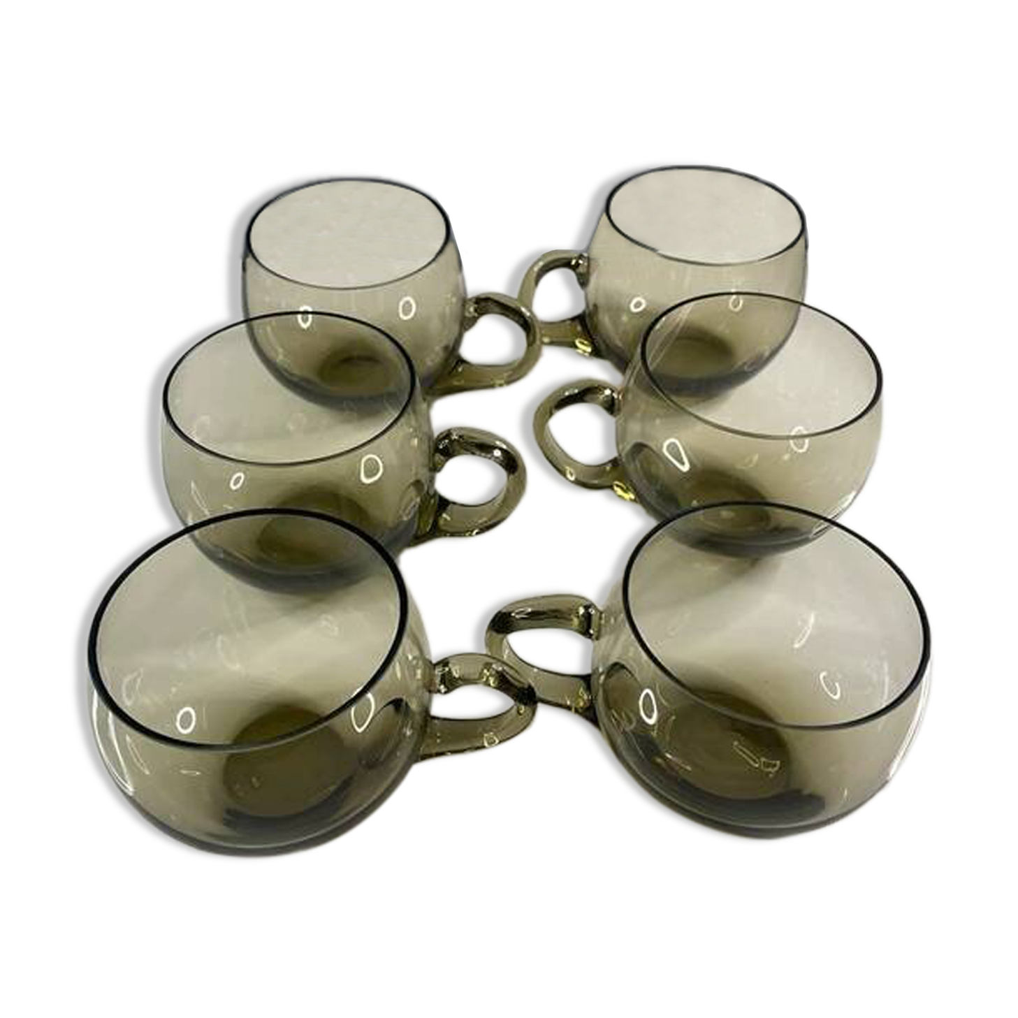 6 vintage coffee cups