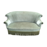 Vintage green velvet toad sofa  1970