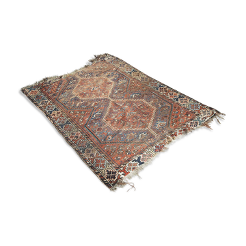 Tapis ancien tissé à la main, 1850 shiraz persan 150x110cm