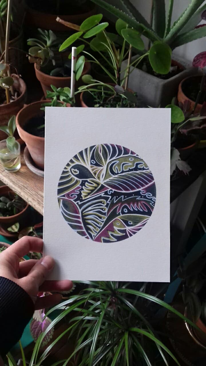 "tribal pink" illustration