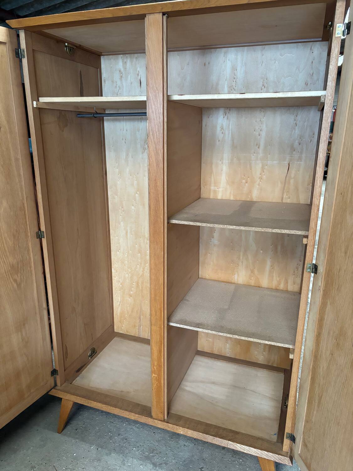 Vintage Parisian wardrobe with compass feet