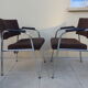 Paire de fauteuils conférence vintage