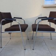 Paire de fauteuils conférence vintage