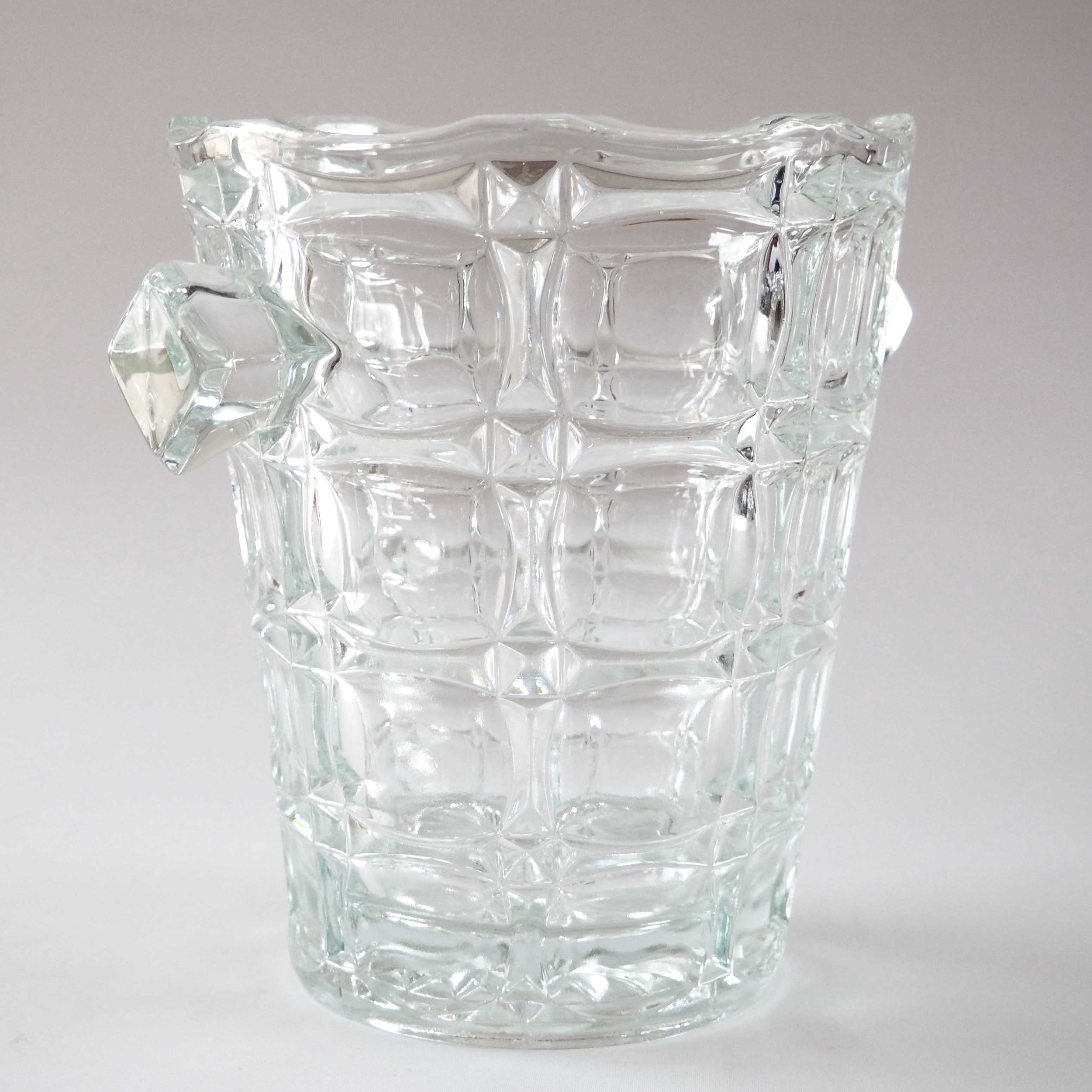Glass champagne bucket
