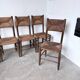 Série de 6 chaises paille et chêne beauche