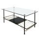 Black Steel Coffee Table with Magazine Rack attributed to Pierre Guariche for Airborne, 1950s