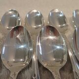 12 silver-plated mocha spoons by Christofle Marly, 10cm