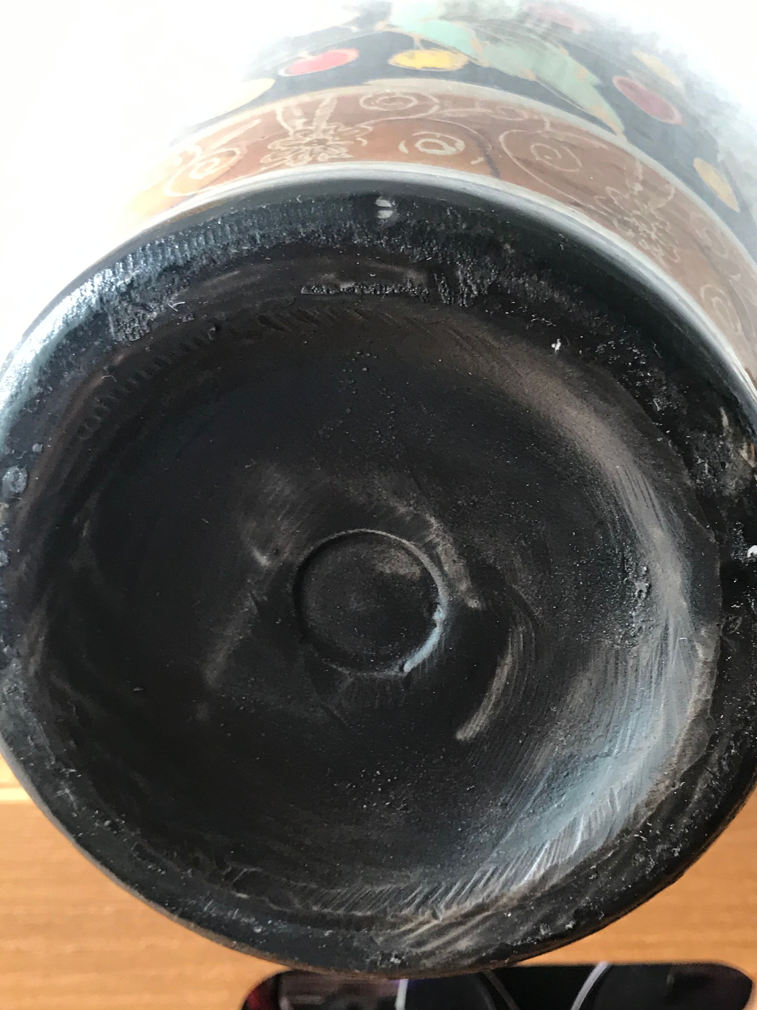 Large vase with black Japanese decoration