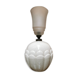 Lampe design art deco céramique signée craquelé 30's