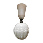 Lampe design art deco céramique signée craquelé 30's