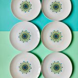 Lot of 6 plates 70s floral winterling marktleuthen bavaria-reto-cuisine