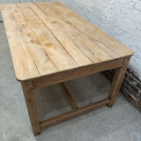 Light oak farmhouse table