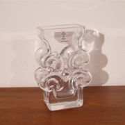 Vase en cristal de Lars Hellsten pour Skruf 1970