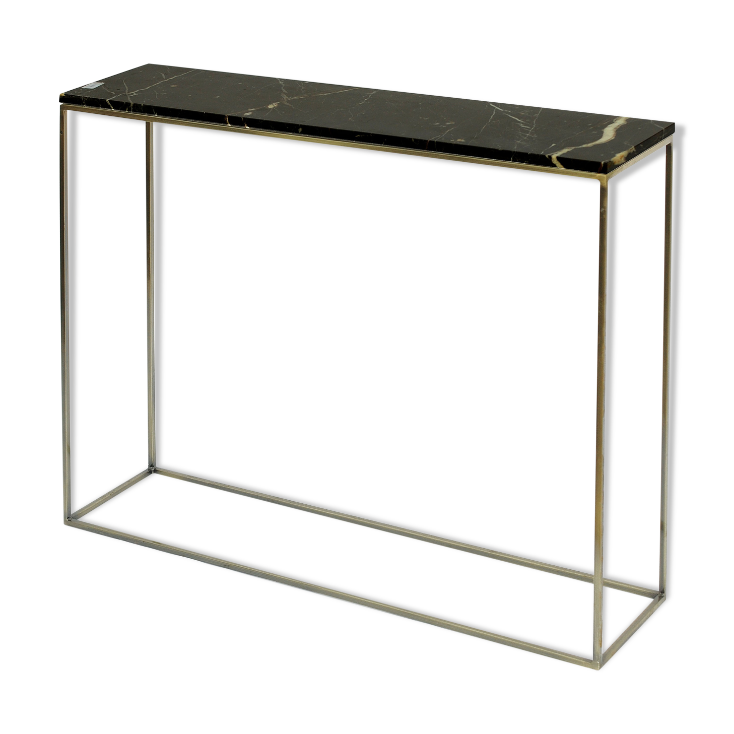 Brass and marble console