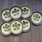 7 Assiettes dessert Gien L1 / 200113