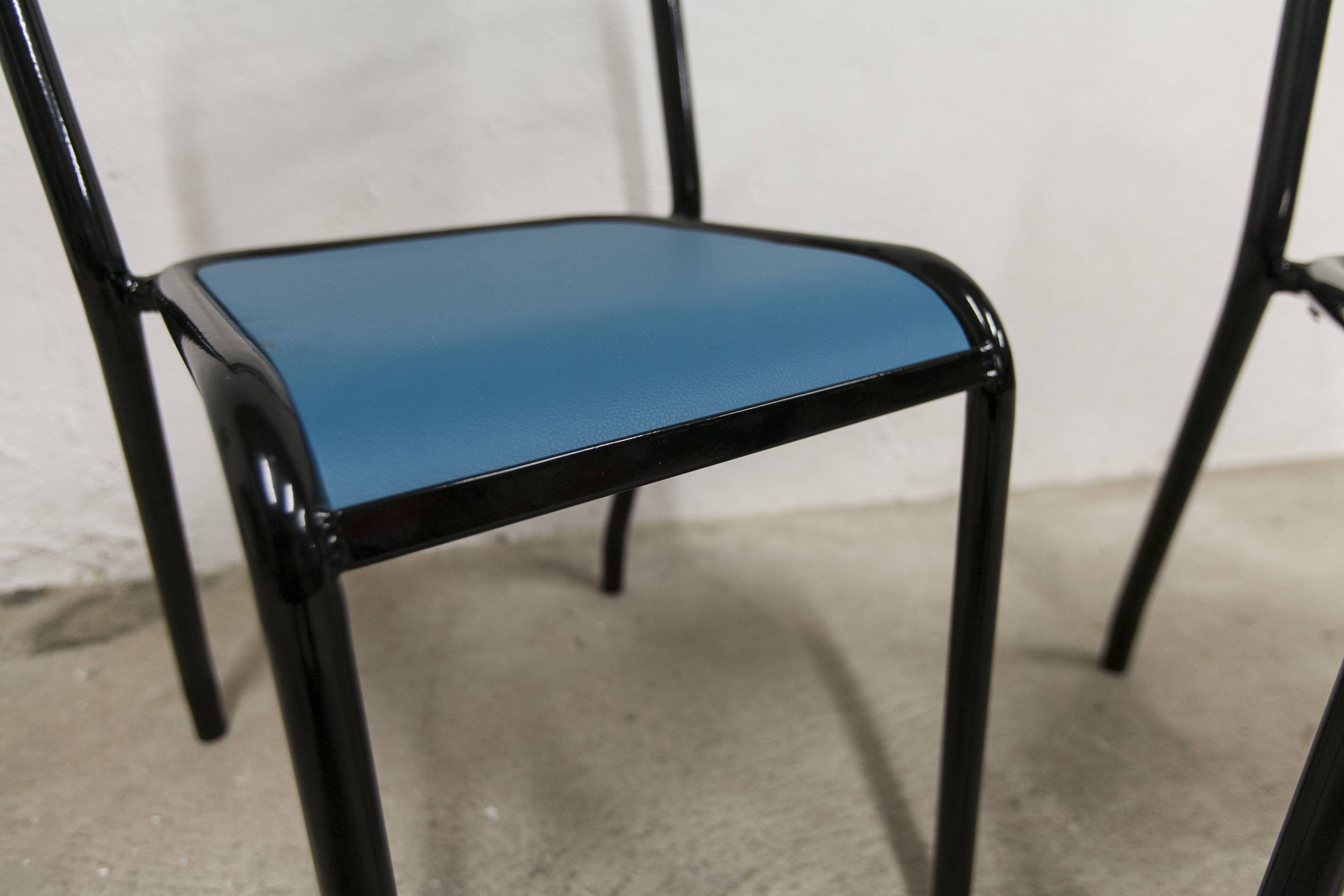 Pair of restored Jean Pauchard Tolix chairs, 1960s
