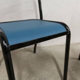 Pair of restored Jean Pauchard Tolix chairs, 1960s