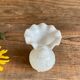 Small white milk glass vase