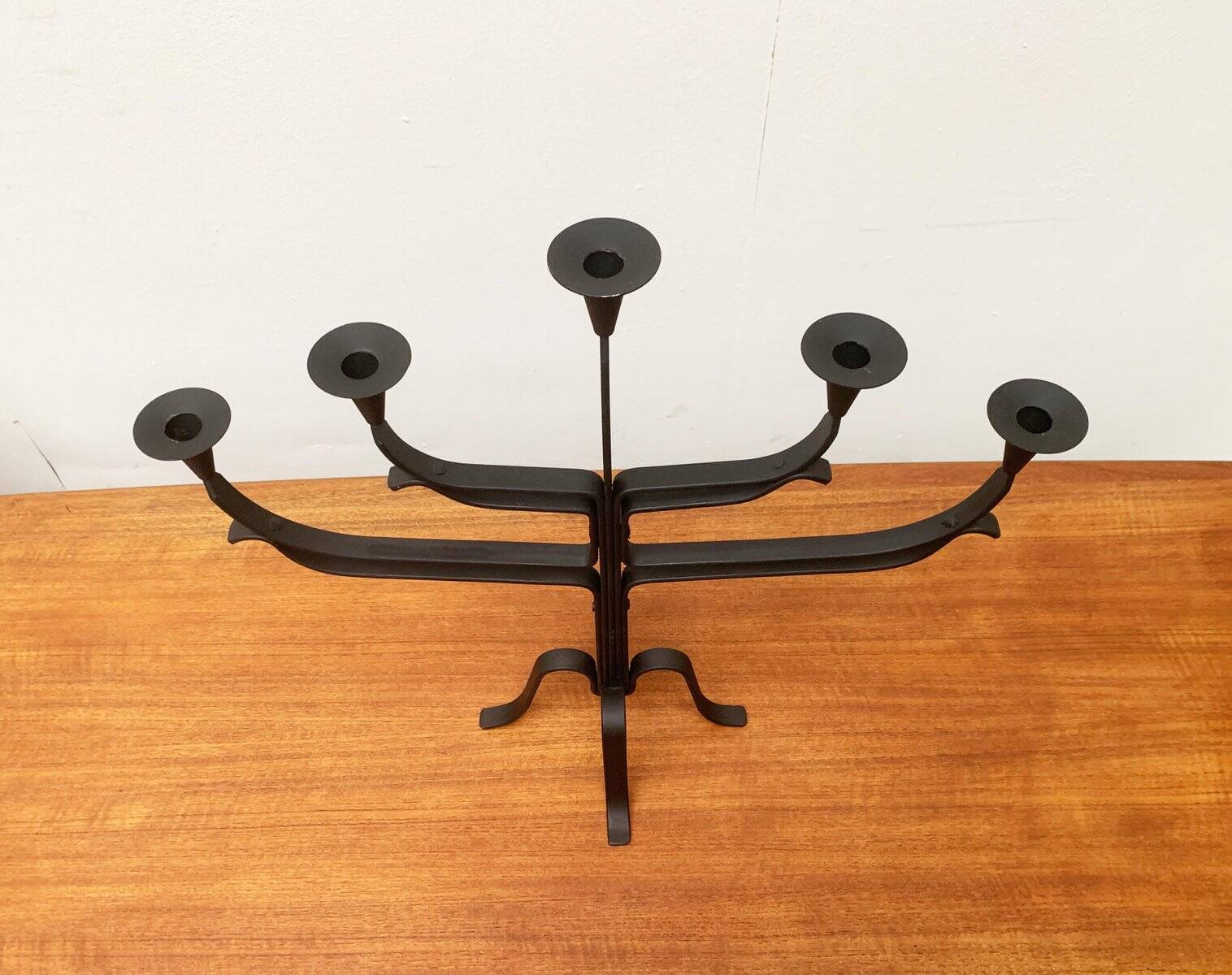 Brutalist Metal Candle Holder