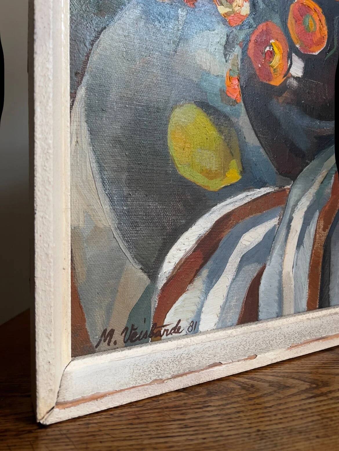 Floral still life oil painting by Maira Veisbārde | Latvia | 1981