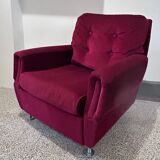red velvet armchair 1970