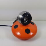 Vintage Orange lamp "Ladybug" years 70 space age OSRAM