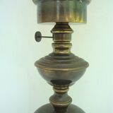 Ancient brass lamp and glass