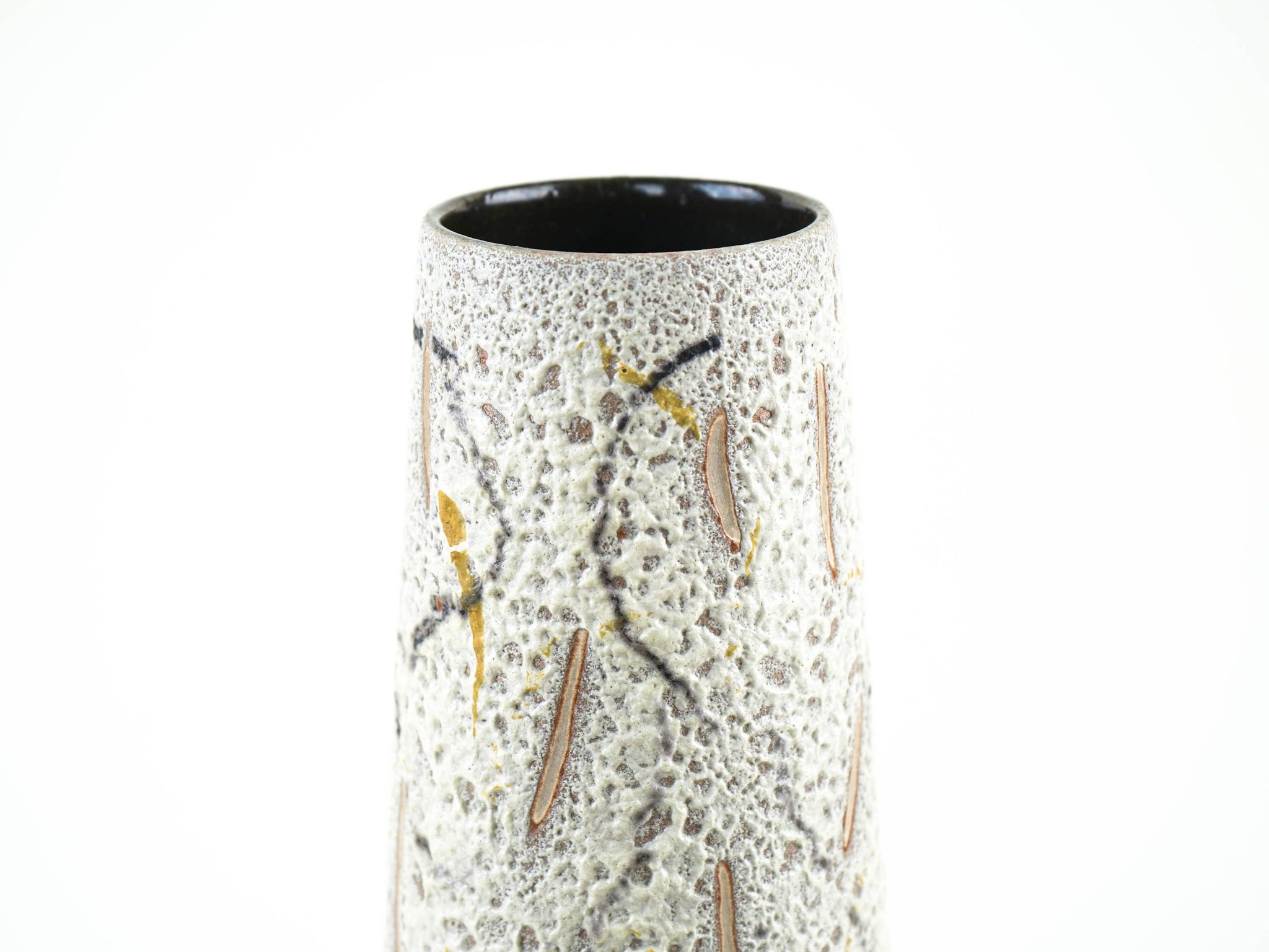 Large ceramic vase with textured glaze, Danish studio pottery, 1970s