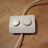 Vintage 1970s White Opaline Lamp