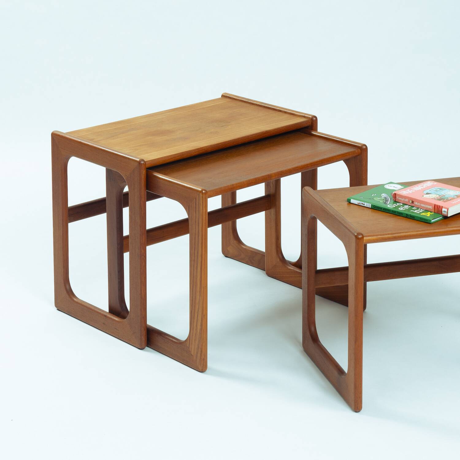 Danish teak mid century modern nesting tables Salin, Nyborg, Denmark 1960s